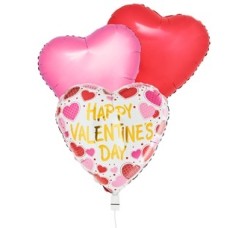 Balloon Bunch Happy Valentine's Day Hearts Multi